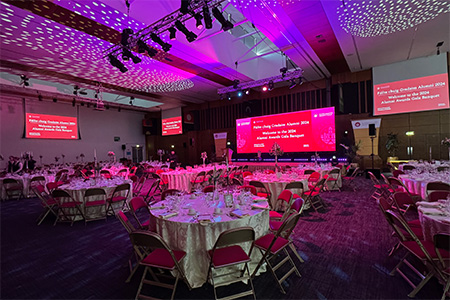 2024 University of Galway Alumni Ball with video wall and projector screens
